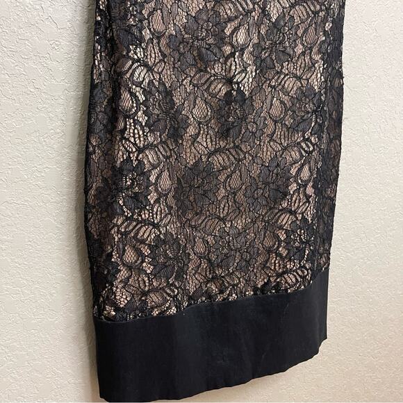 Cache lace black Floral Cocktail Dress sz 0 - Picture 4 of 8